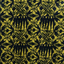 Yellow colored Traditional Tapa Design Cotton Light Barkcloth Fabric