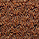 Traditional Polynesian Tattoo Swirl design Fabric | Cotton Light Barkcloth