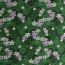 Traditional Polynesian Tattoo Plumeria Tiare Design | Peachskin Fabric Green